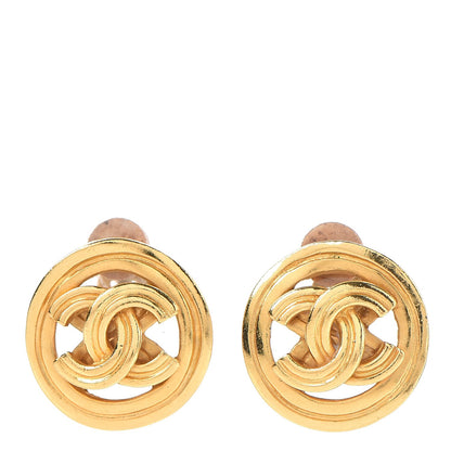 Chanel CC Clip On Earrings Gold 1 of 4