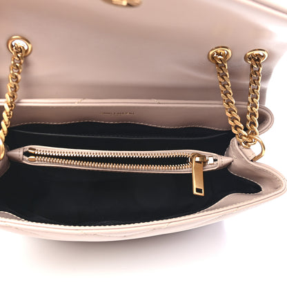 Saint Laurent Calfskin Y Quilted Monogram Small Loulou Chain Satchel Light Natural 5 of 9