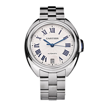 Cartier Stainless Steel 35mm Cle De Automatic Watch 1 of 7