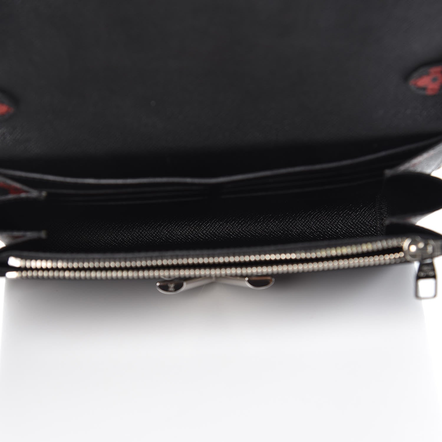 Louis Vuitton Monogram Palm Twist Chain Wallet Black White 5 of 6