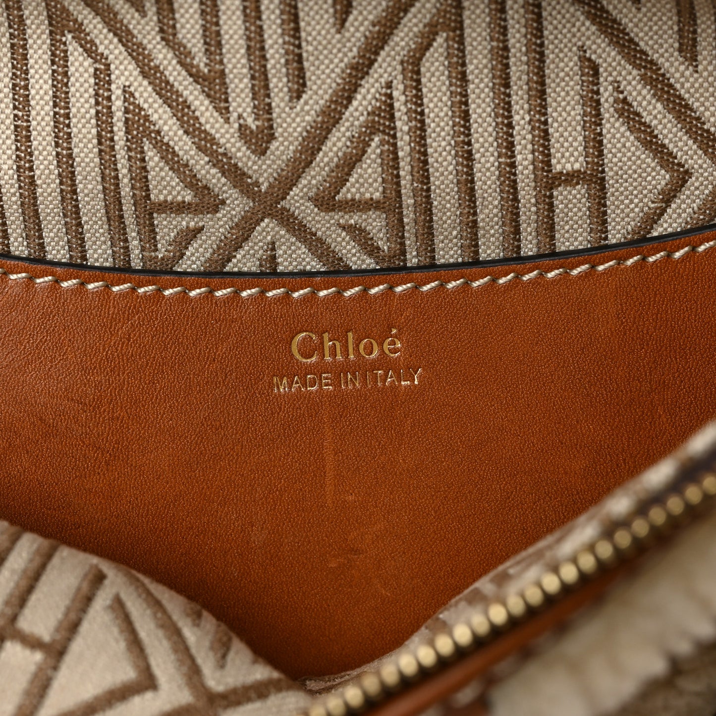 Shearling Calfskin Mini Daria Chain Bag Caramel