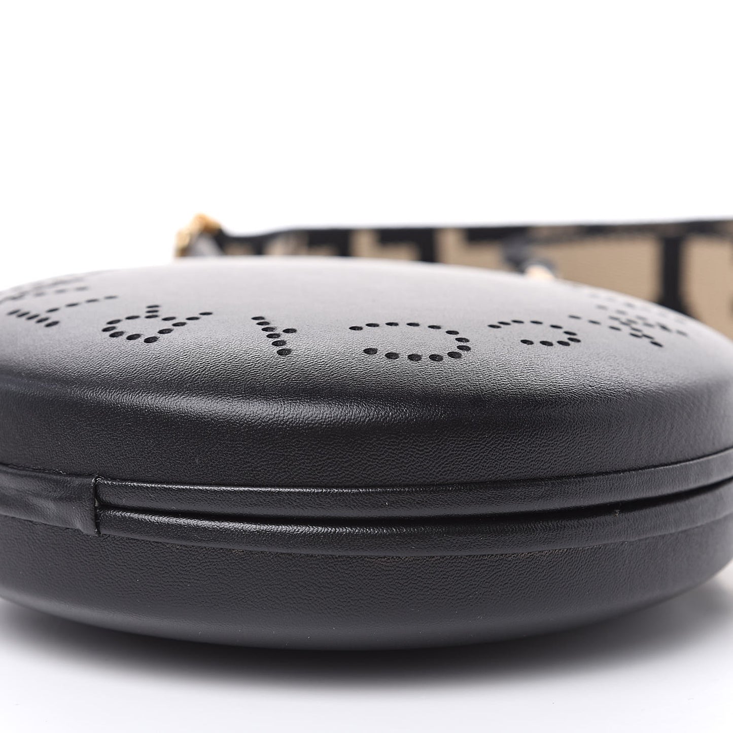 Eco Alter Nappa Perforated Mini Round Logo Black