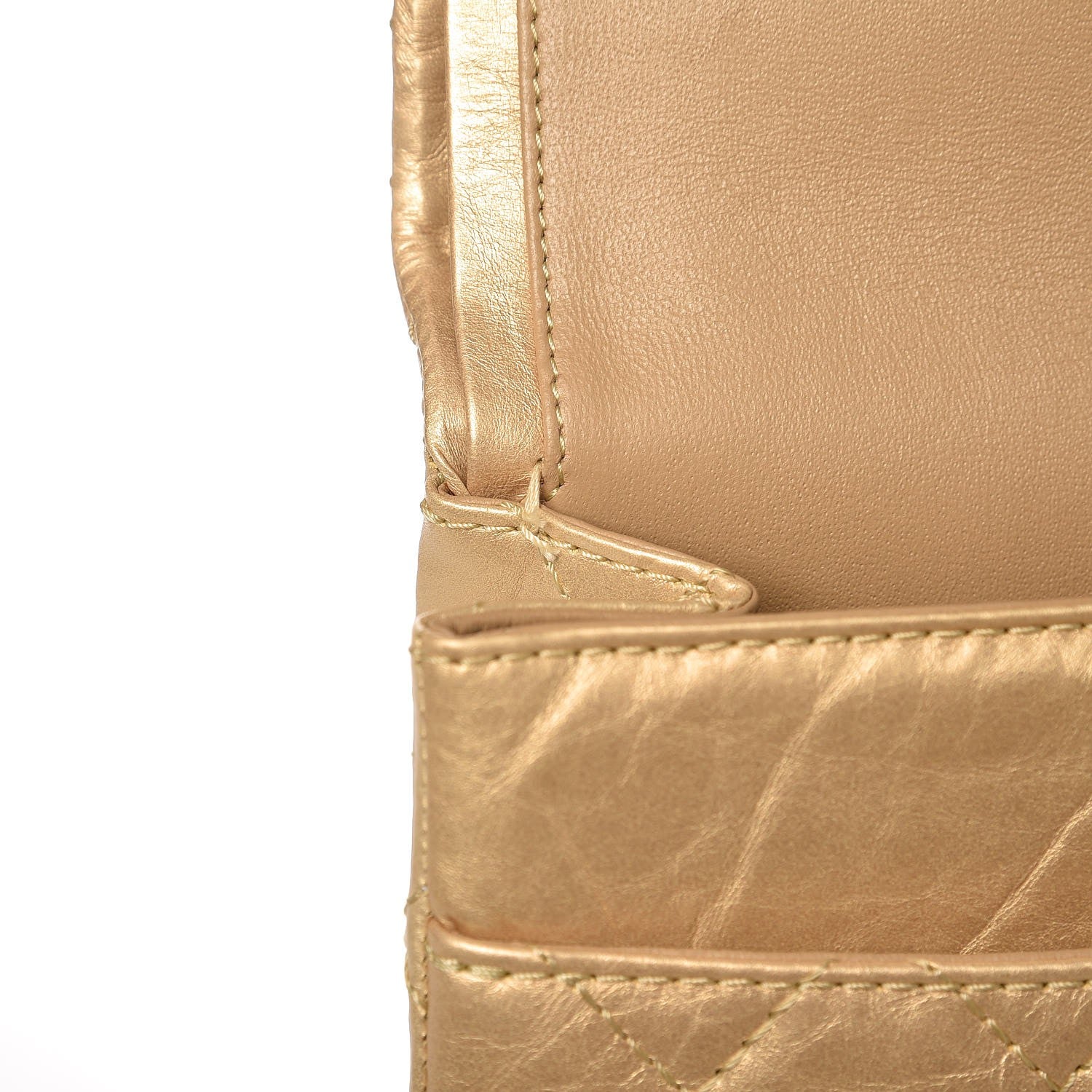 Chanel Metallic Aged Calfskin Quilted 2.55 Reissue 226 Flap Gold 11 of 16