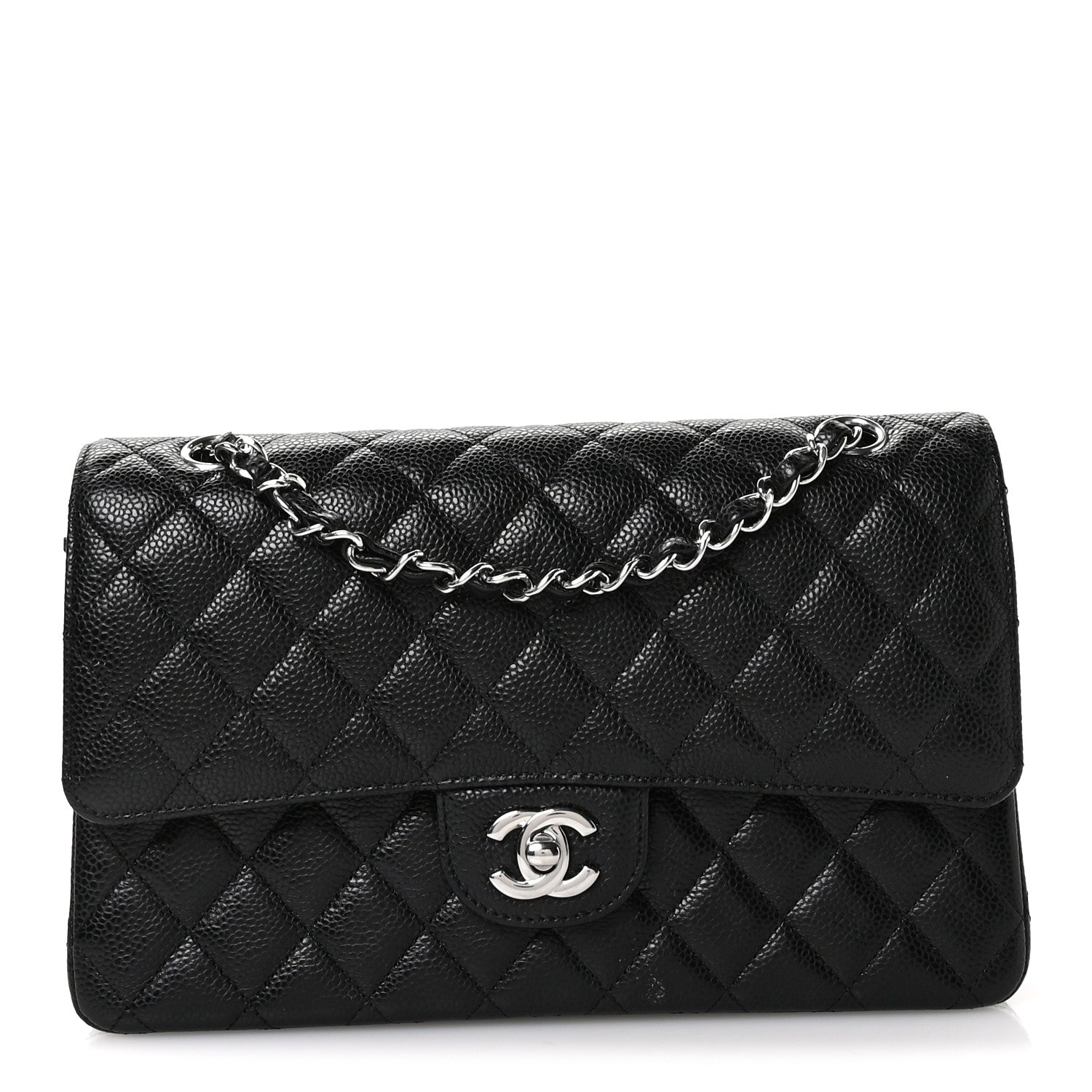 Chanel Caviar Quilted Medium Double Flap Black 1 of 12