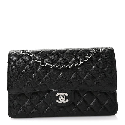 Chanel Caviar Quilted Medium Double Flap Black 1 of 12
