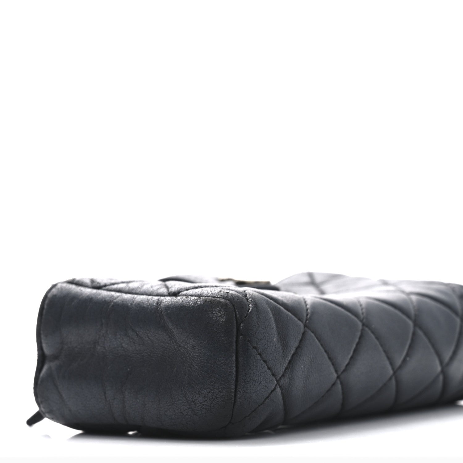 Chanel Lambskin Quilted Mini Phone Holder Clutch Black 8 of 10