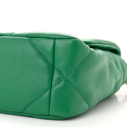 Chanel Lambskin Quilted Medium Chanel 19 Flap Green 10 of 11