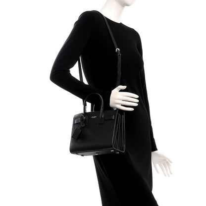 Saint Laurent Grained Calfskin Nano Sac De Jour Black 2 of 8