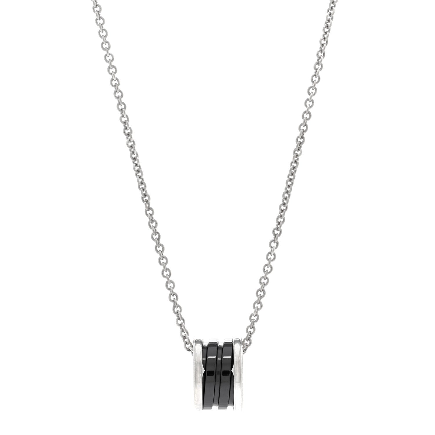 Bulgari Sterling Silver Ceramic Save The Children Pendant Necklace 1 of 5