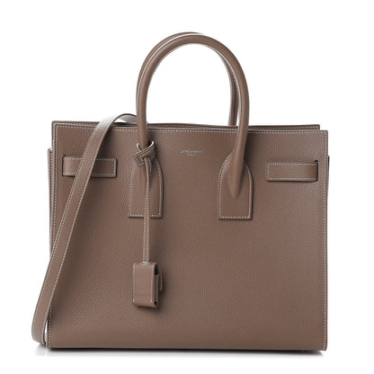 Saint Laurent Grained Calfskin Small Sac De Jour Taupe 1 of 8
