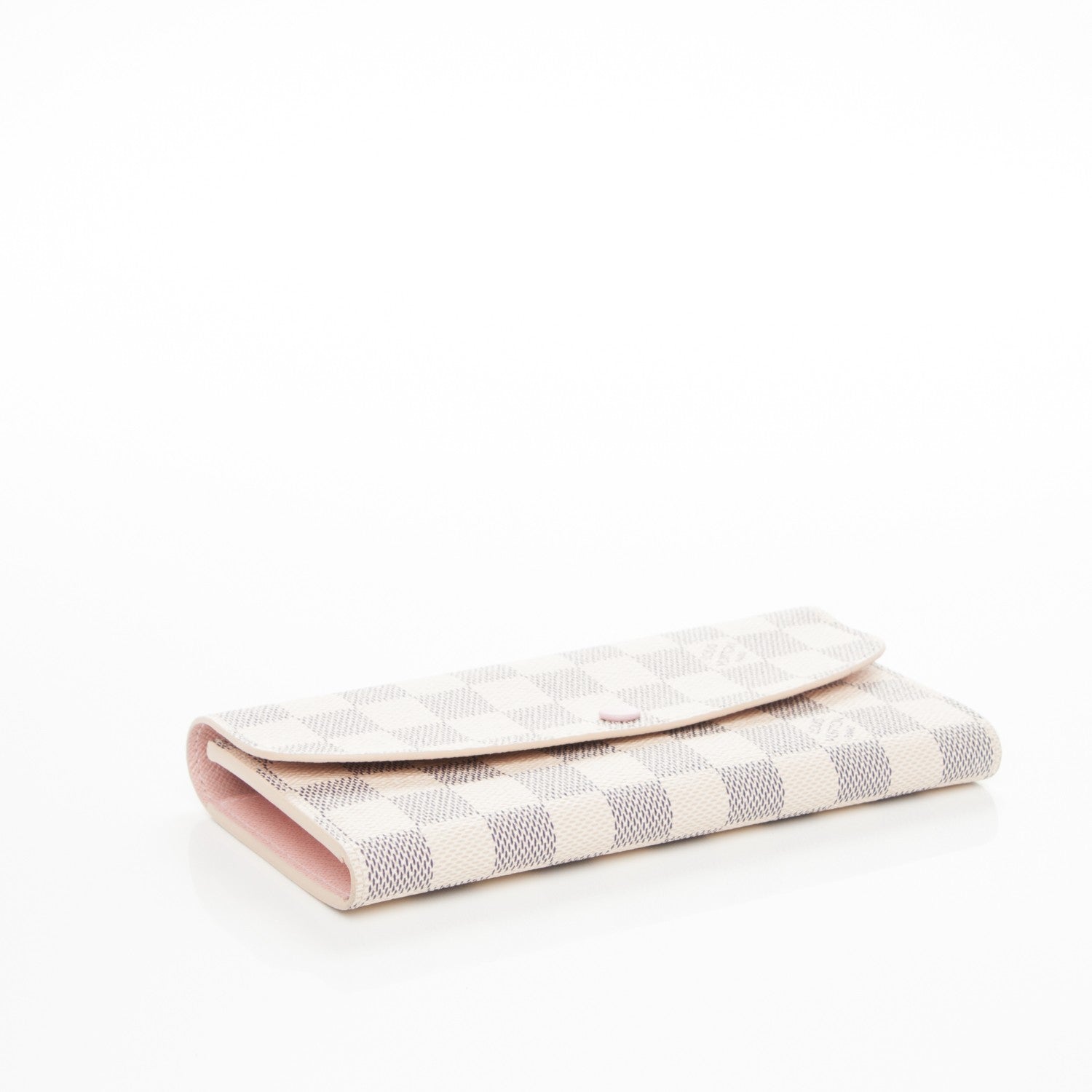 Louis Vuitton Damier Azur Emilie Wallet Rose Ballerine 4 of 9