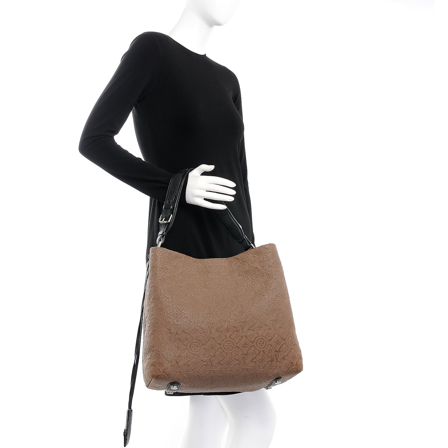 Monogram Lambskin Antheia Hobo PM Fumee