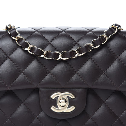 Chanel Lambskin Quilted Mini Rectangular Flap Dark Brown 10 of 11