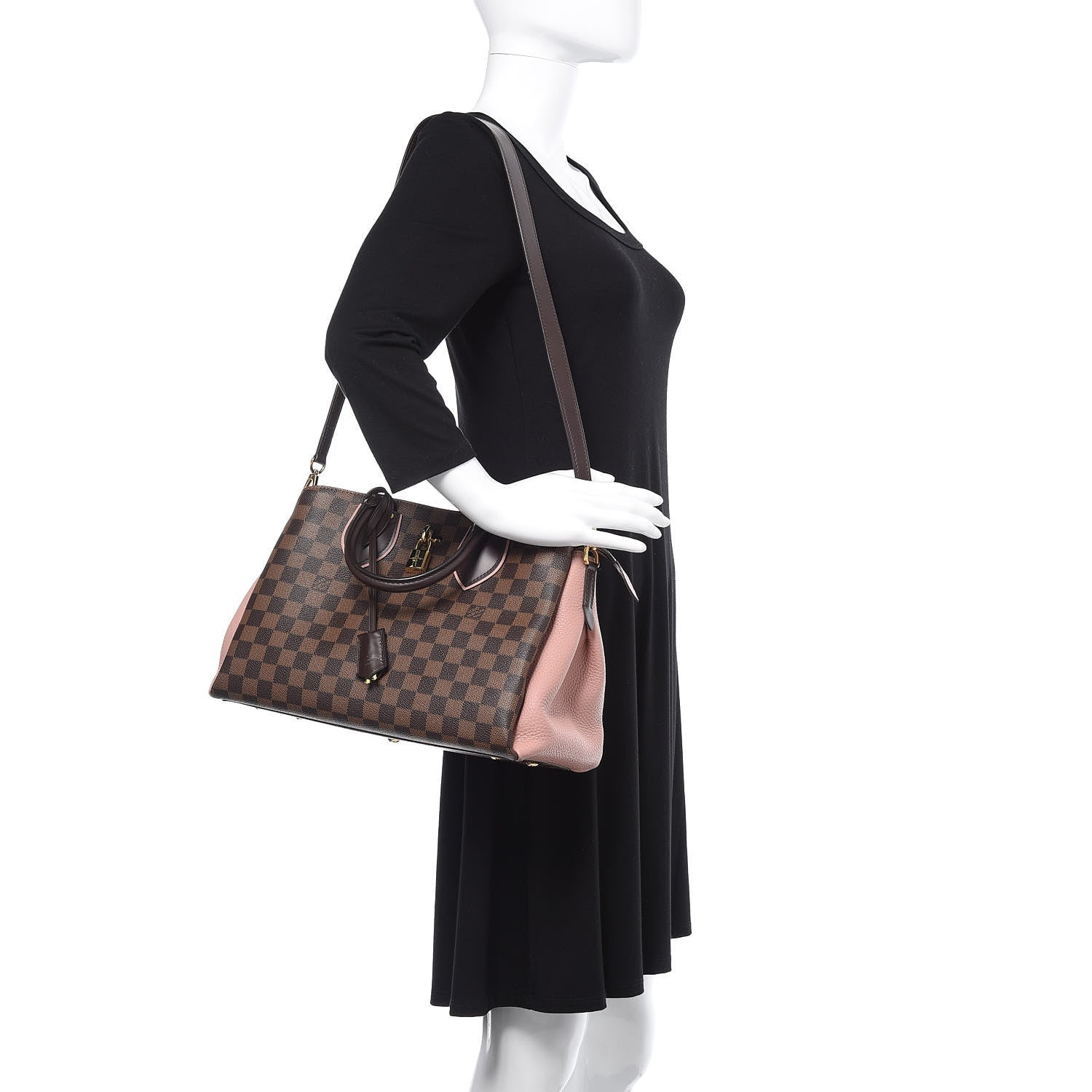 Louis Vuitton Cuir Taurillon Damier Ebene Normandy Magnolia 2 of 12