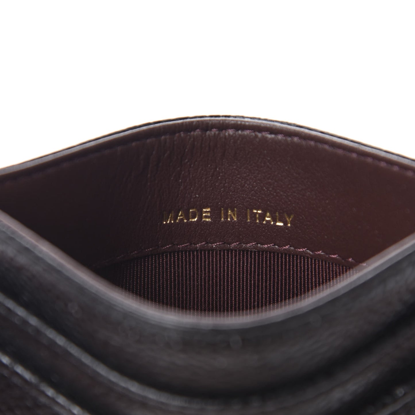 Caviar Quilted Card Holder Black