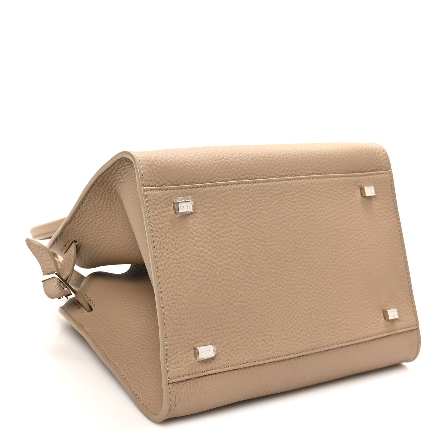 Grained Calfskin Soft Margaux 10 Bag Dark Taupe