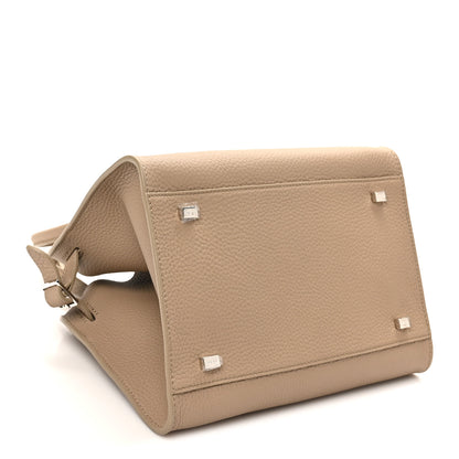 The Row Grained Calfskin Soft Margaux 10 Bag Dark Taupe 4 of 9
