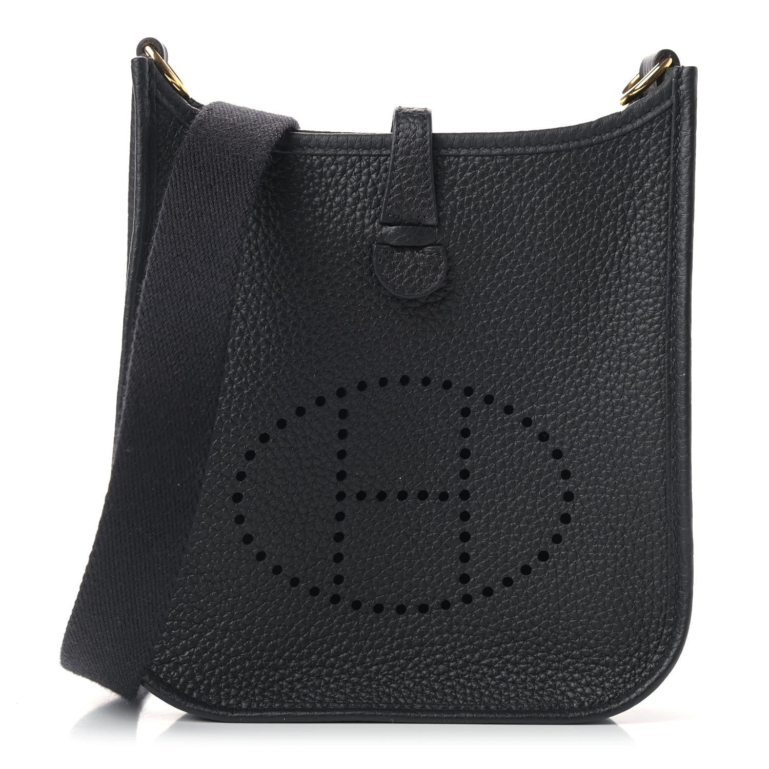 Hermes Taurillon Clemence Evelyne TPM Black 1 of 9