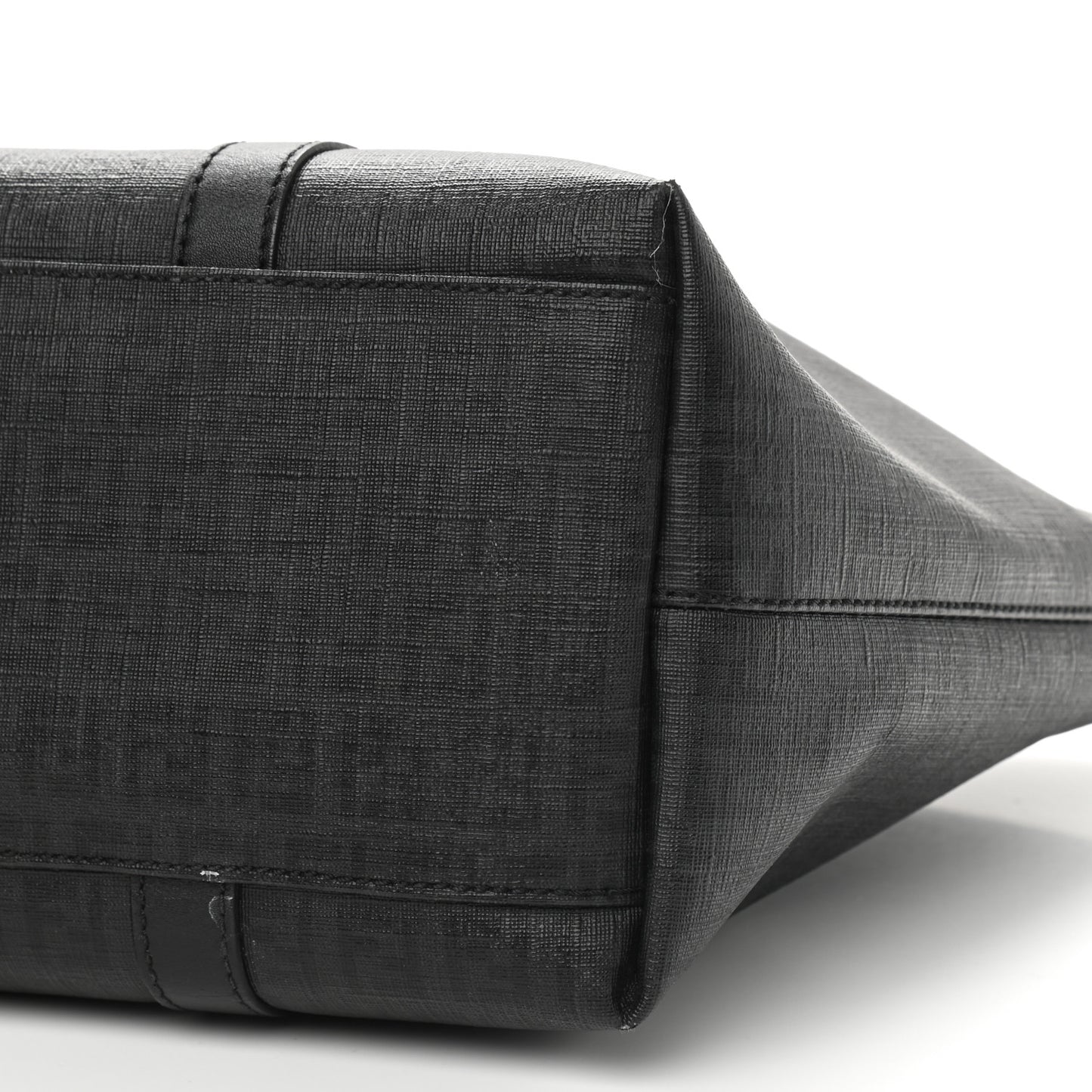 Zucchino Spalmati Vitello Large Charm Shopping Tote Black