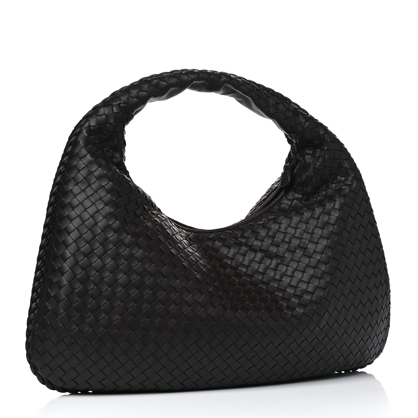 Nappa Intrecciato Large Veneta Hobo Ebano