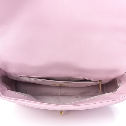 Chanel Lambskin Quilted Large Chanel 19 Flap Light Pink 5 of 10