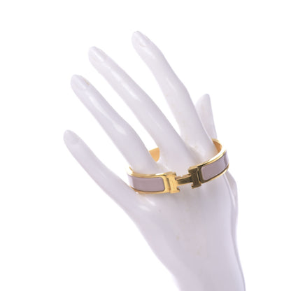Hermes Enamel Clic Clac H Narrow Bracelet PM Rose Poudre 2 of 5