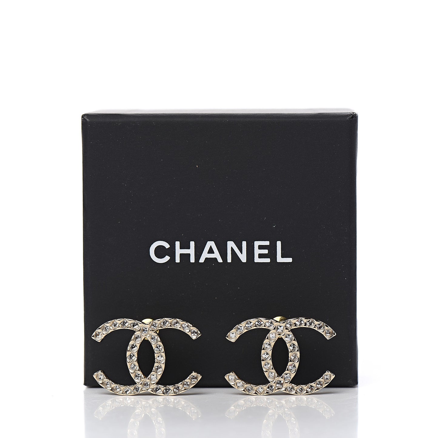 Baguette Crystal High Society CC Earrings Gold