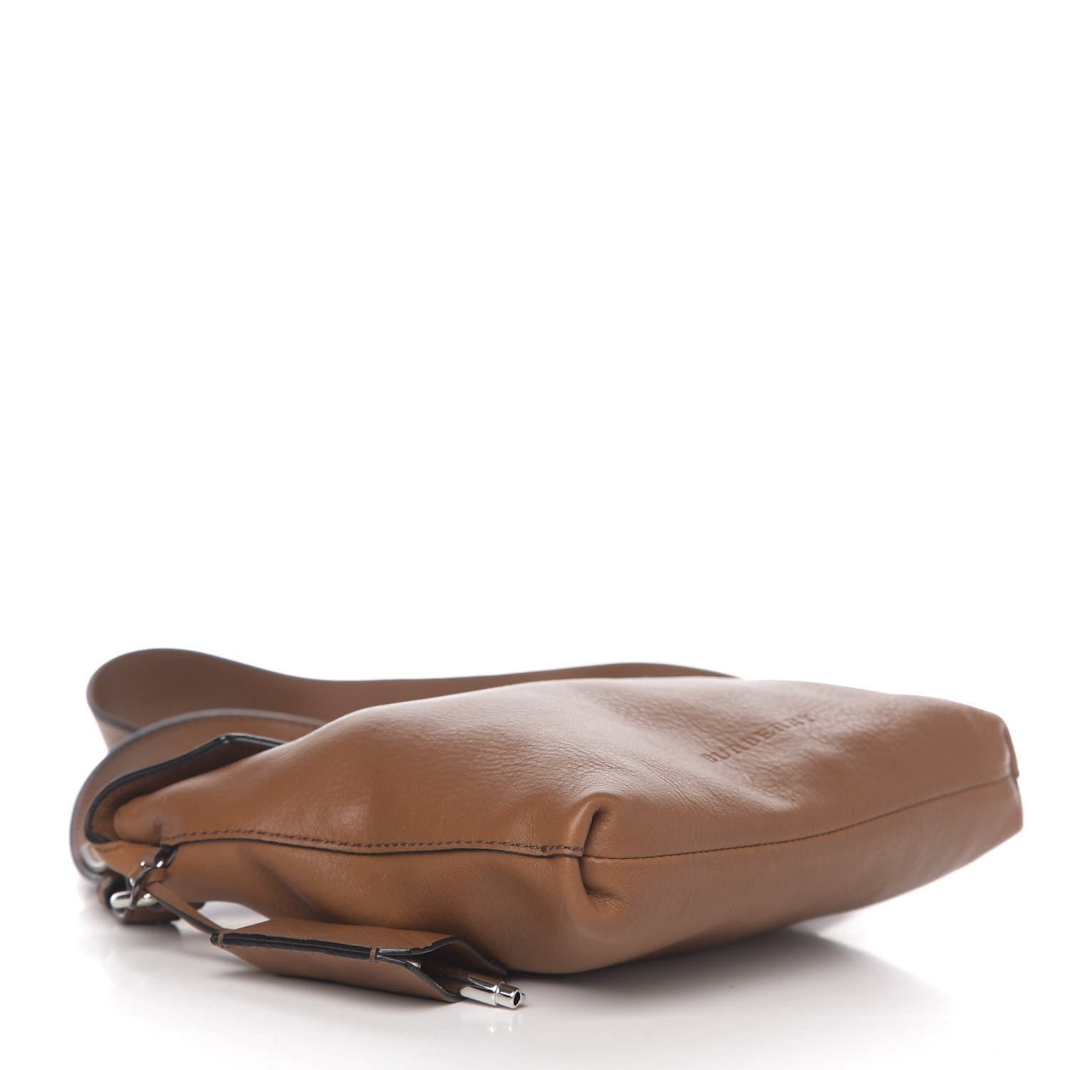 Burberry Calfskin Studded Padlock Messenger Bag Brown 3 of 9