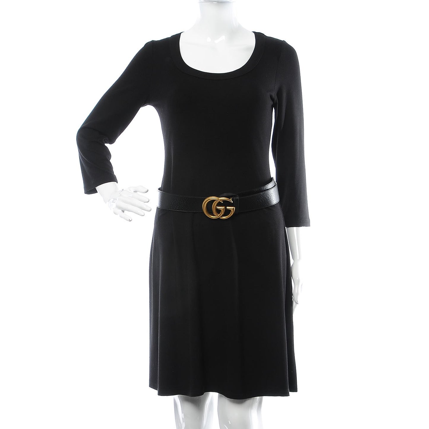 Textured Calfskin Double G 40mm Belt 85 34 Black