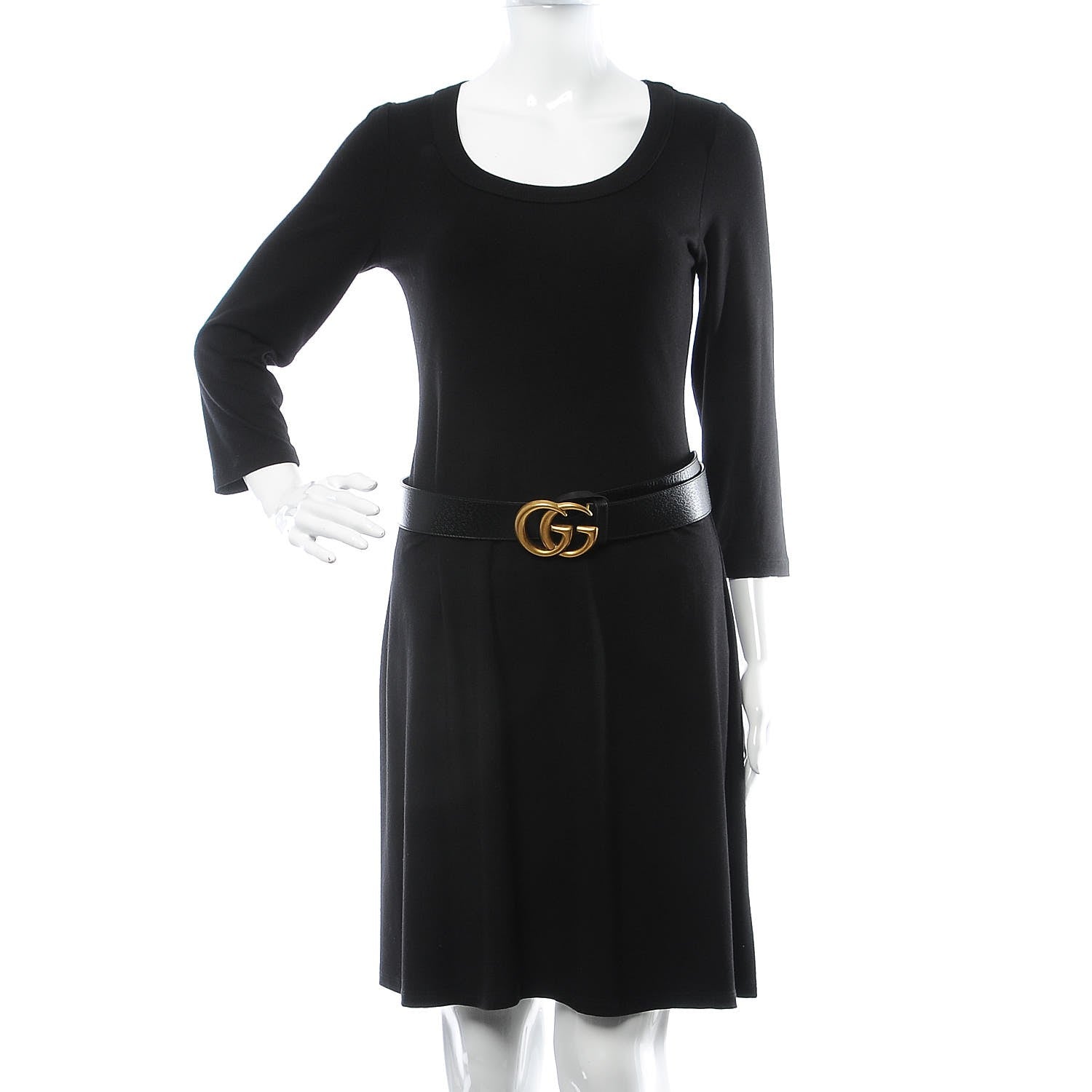Gucci Textured Calfskin Double G 40mm Belt 85 34 Black 2 of 7