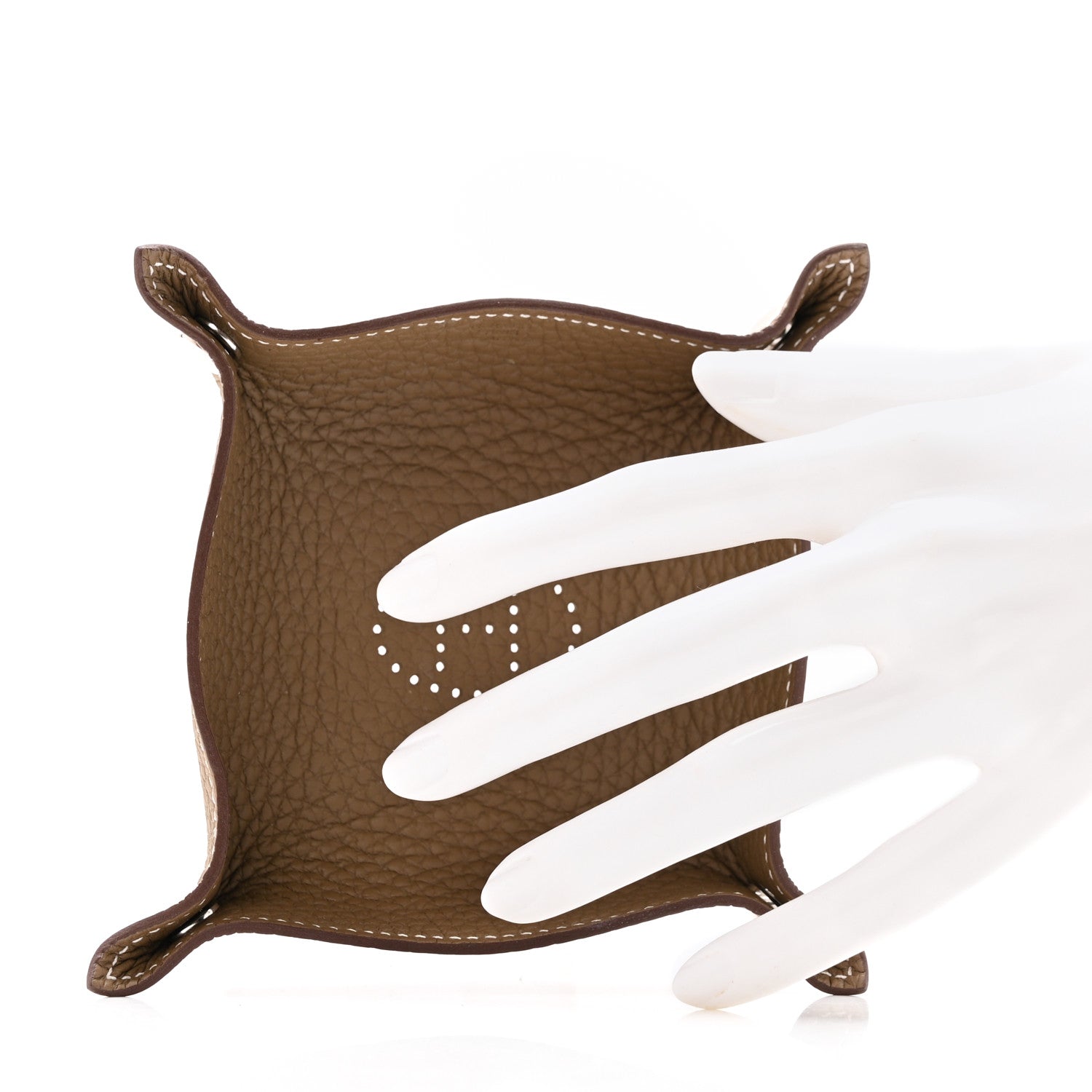 Hermes Taurillon Clemence Mini Mises et Relances Change Tray Etoupe 2 of 7