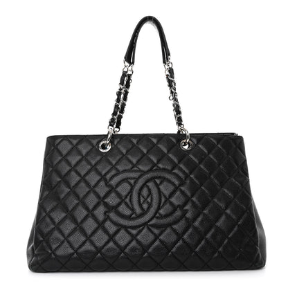 Chanel Caviar Quilted XL Grand Shopping Tote GST Black 1 of 10