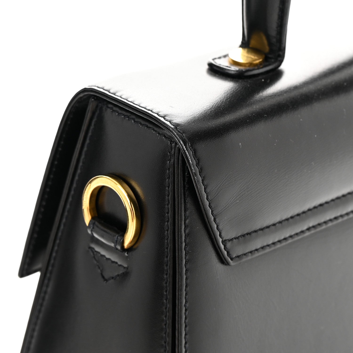 Salvatore Ferragamo Brushed Off Calfskin Iconic Large Top Handle Bag Black 16 of 17