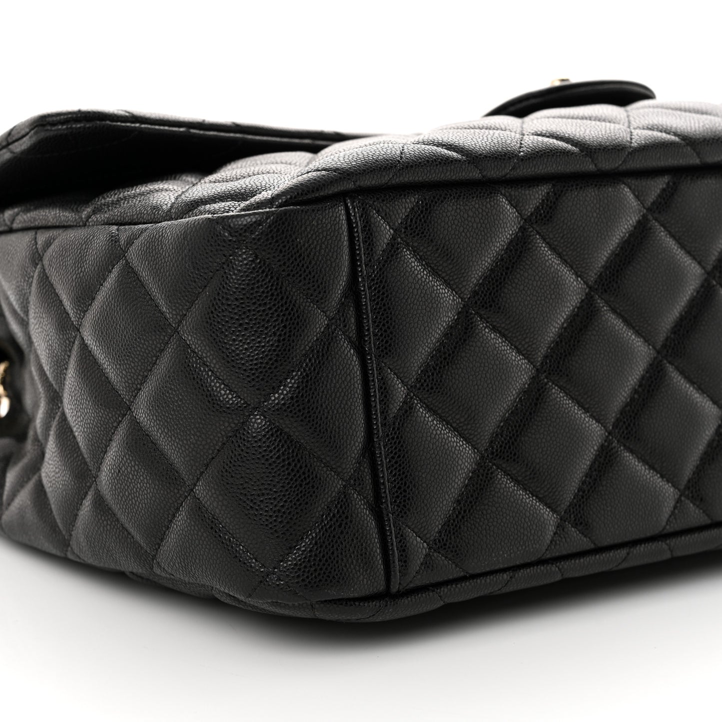 Caviar Quilted XXL Travel Flap Bag Black