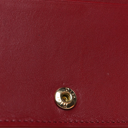 Christian Dior Patent Cannage Mini Lady Dior Wallet Cherry Red 12 of 12