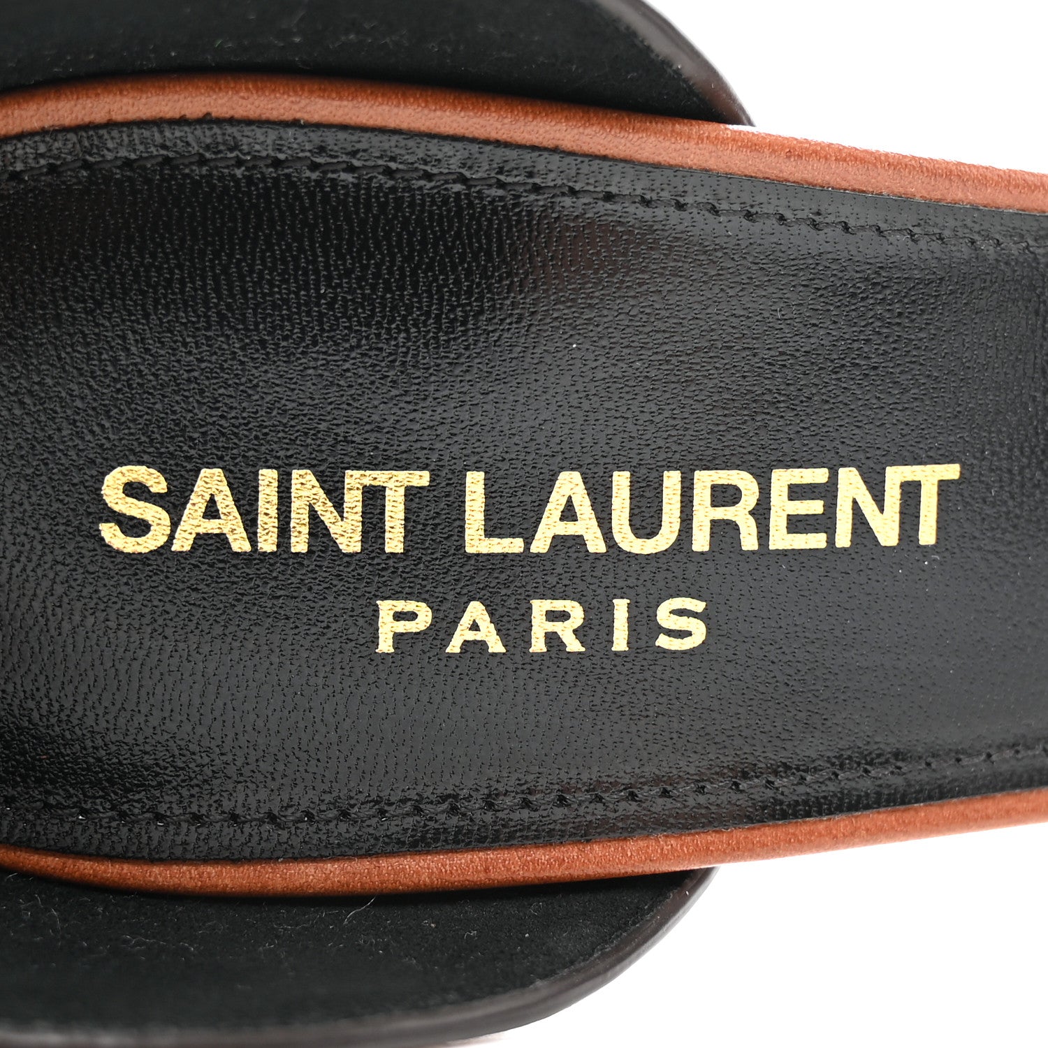 Saint Laurent Calfskin Opyum 85 Sandals 38 Cognac 7 of 14