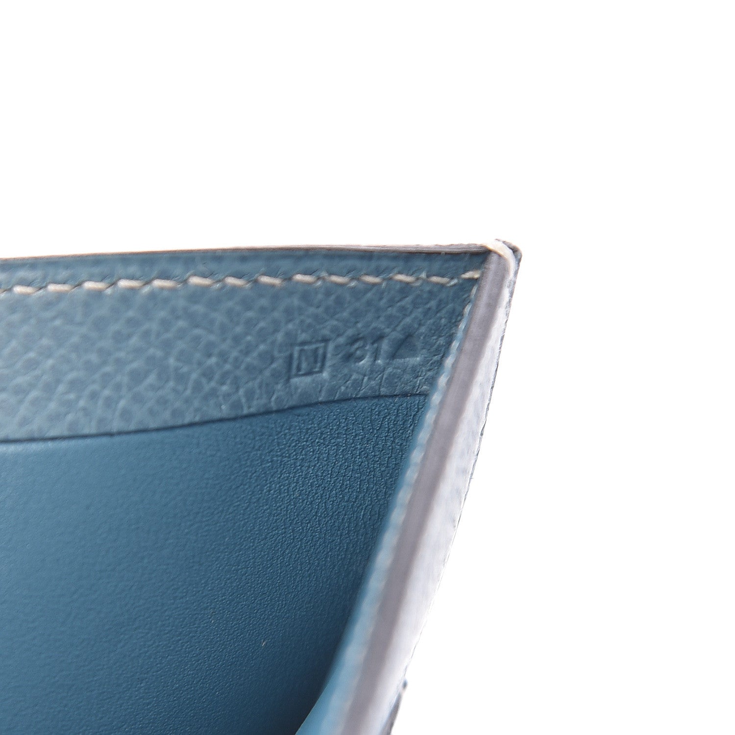 Hermes Epsom Bearn Compact Wallet Blue Jean 7 of 9