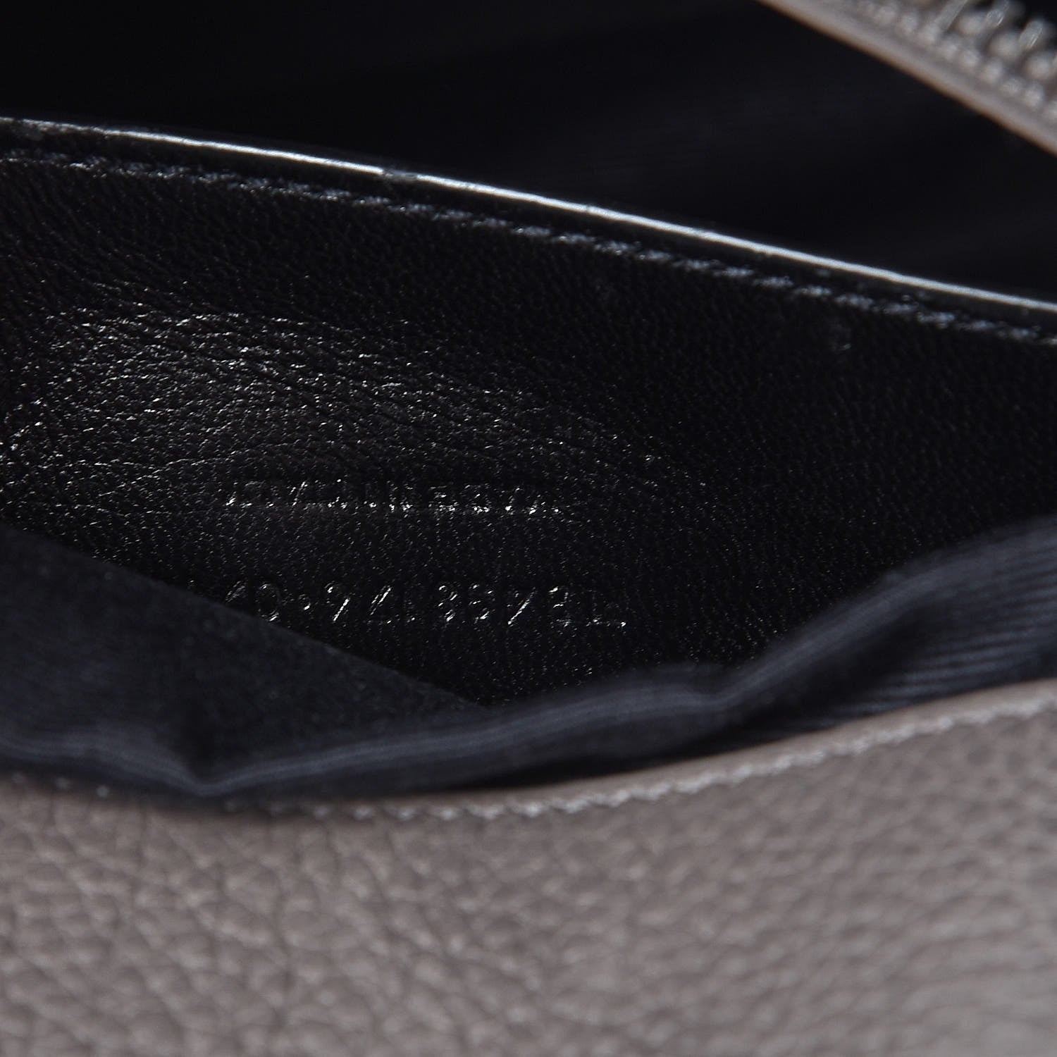 Saint Laurent Grained Calfskin Medium West Hollywood Monogram Fold-Over Grey 7 of 10