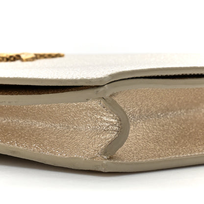 Saint Laurent Metallic Calfskin Medium Serpent Clutch Gold 8 of 15
