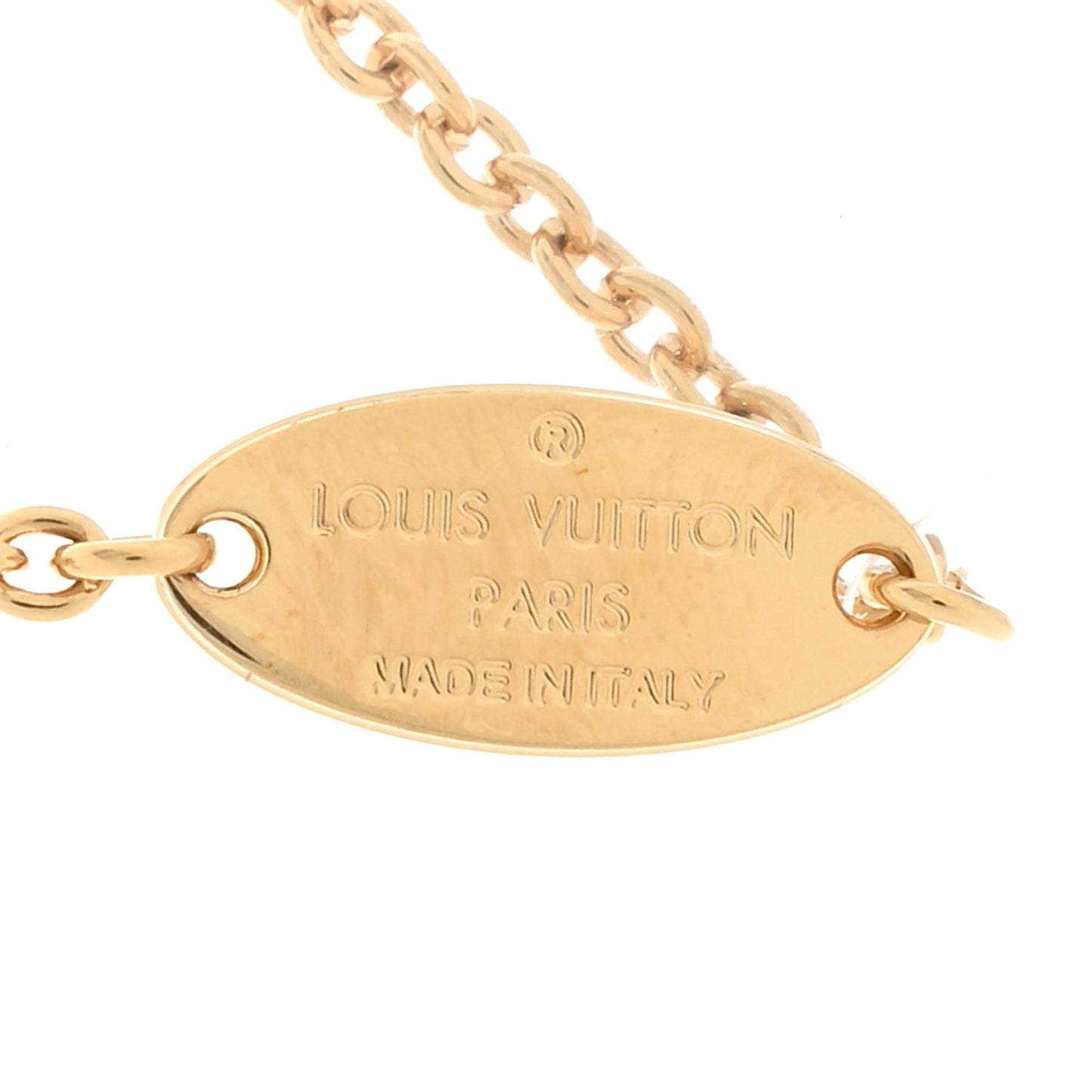 Metal Crystal LV Iconic Necklace Gold