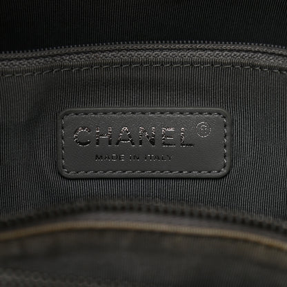 Chanel Calfskin Quilted Boy Shopping Tote Black 6 of 11