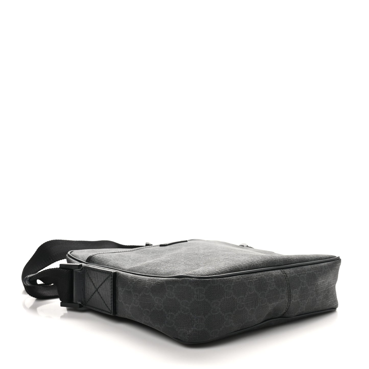 GG Supreme Monogram Messenger Bag Black Grey