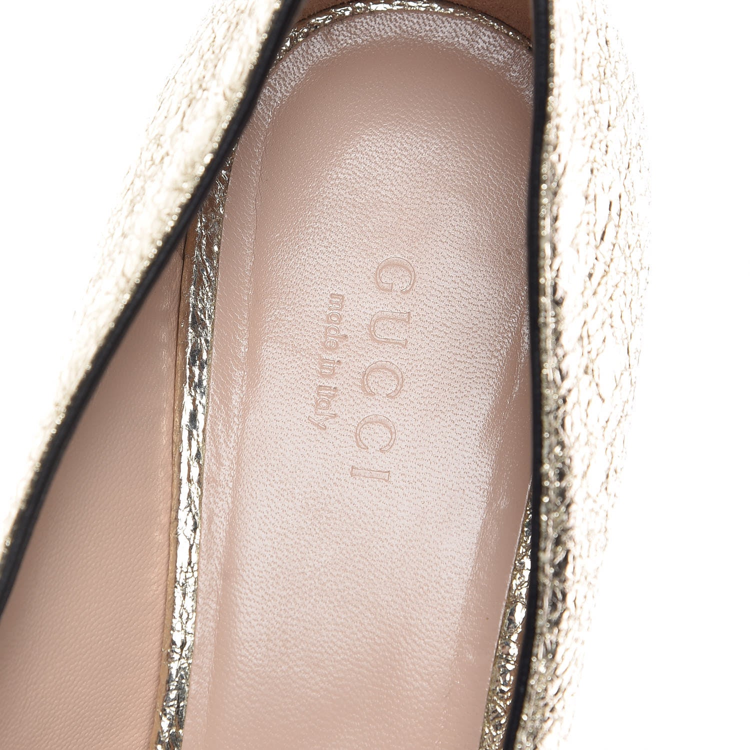 Gucci Galassia GG Marmont Fringe 50mm Loafer Pumps 38.5 Platino 9 of 12