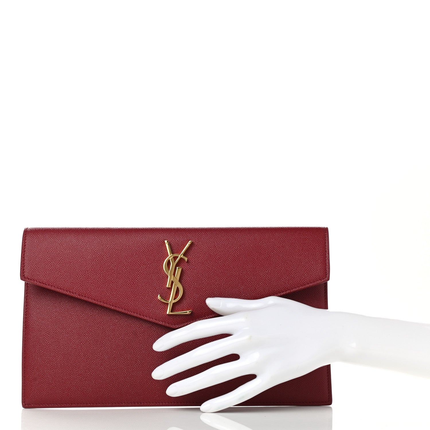 Saint Laurent Grain De Poudre Uptown Pouch Opyum Red 2 of 8