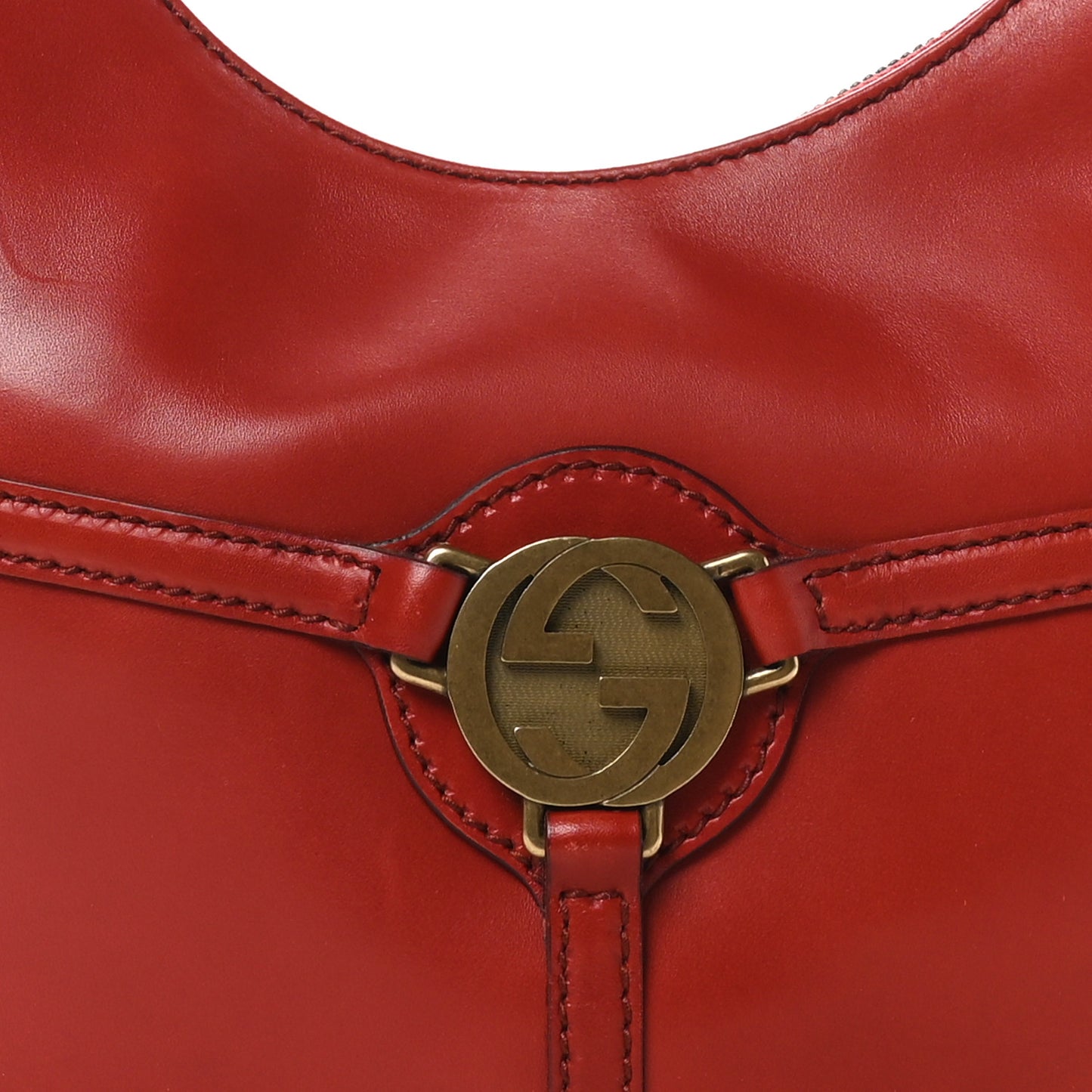 Calfskin GG Reins Hobo Red