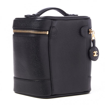 Chanel Caviar Cosmetic Vanity Bag Black 2 of 10