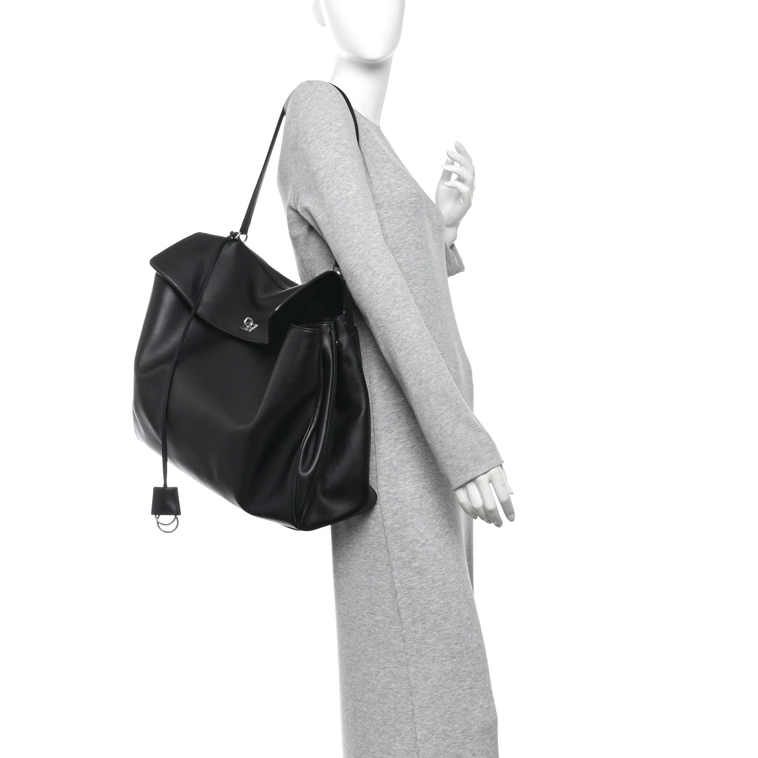 Balenciaga Smooth Calfskin Rodeo XL Top Handle Handbag Black Black 2 of 9