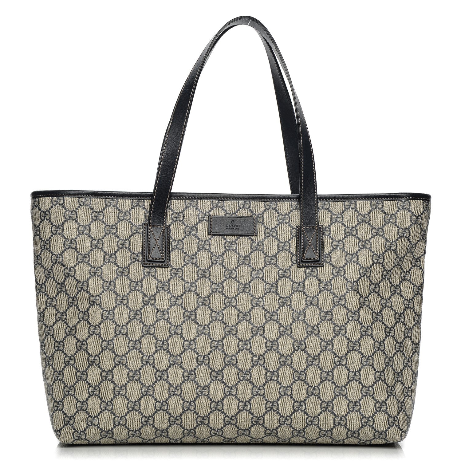 Gucci GG Supreme Monogram Medium Zippered Shopping Tote Navy 9 of 17