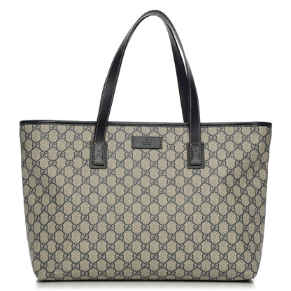 Gucci GG Supreme Monogram Medium Zippered Shopping Tote Navy 9 of 17