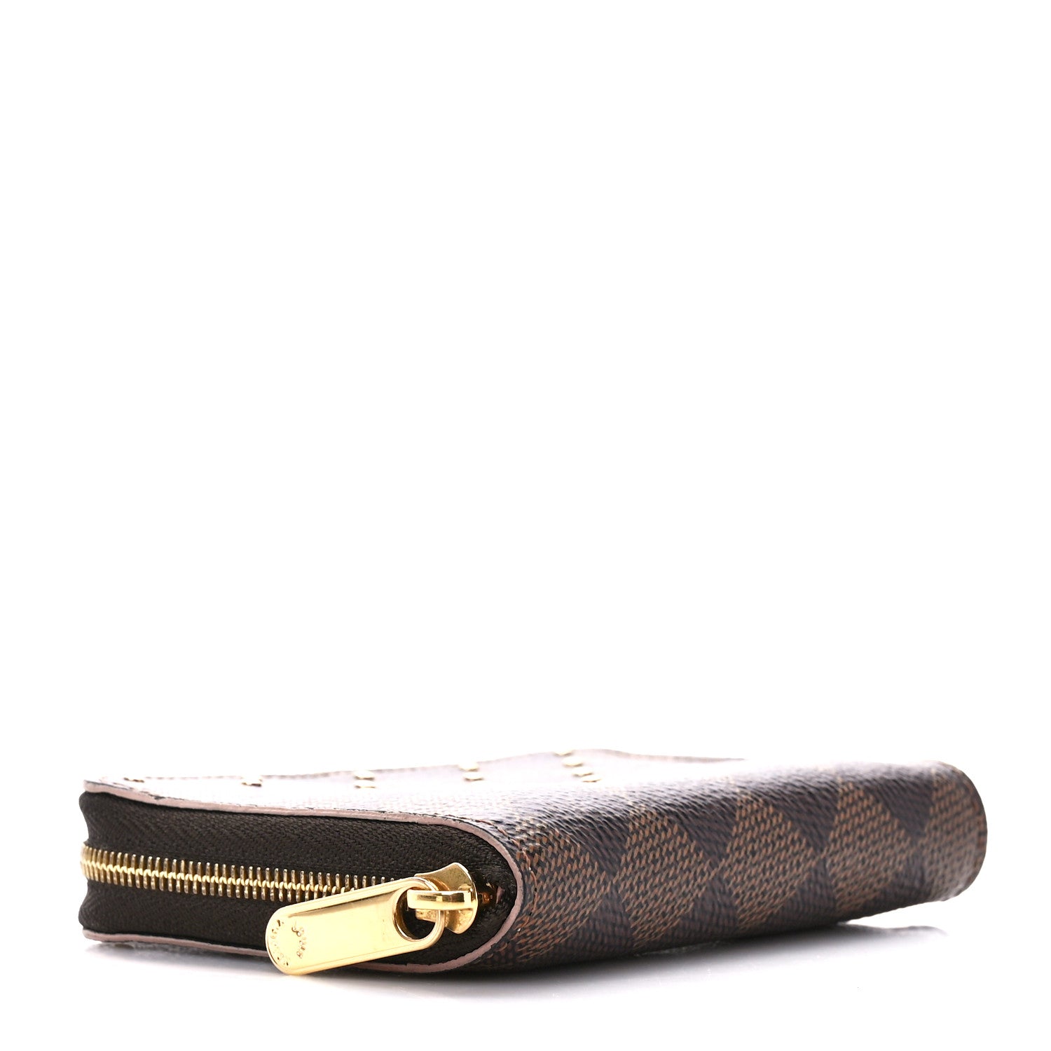 Louis Vuitton Damier Ebene Studded Zippy Coin Purse Rose Ballerine 4 of 10